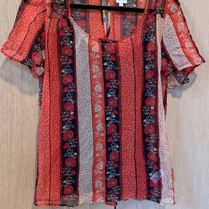 Ella Moss silk shirt size small